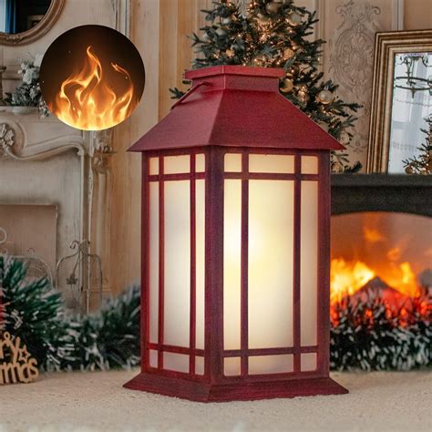 Christmas Lanterns Decorative Outdoor Hanging Red Lanterns With