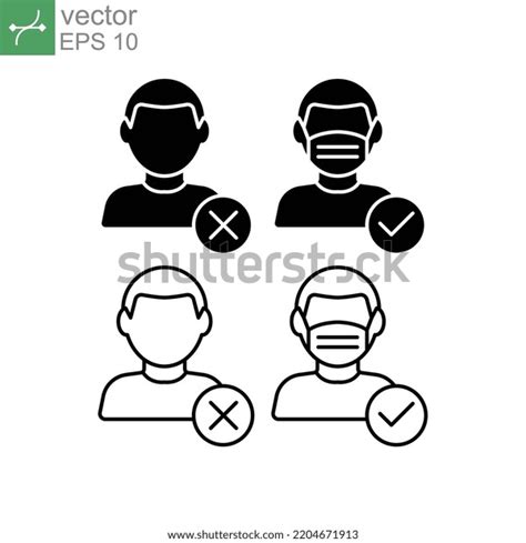 No Face Mask No Entry Man Stock Vector Royalty Free