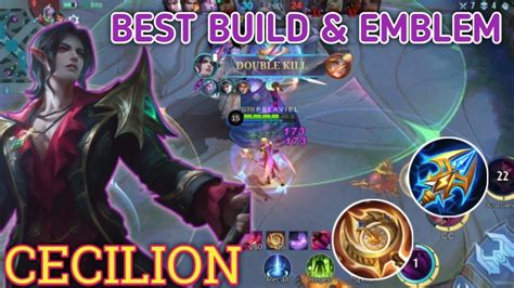 Best Build And Emblem Gameplay Cecilion Build Top 1global Cecilion