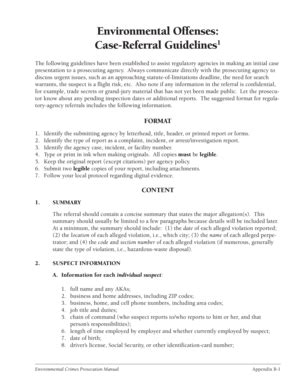 Fillable Online Calepa Ca Environmental Offenses Case Referral