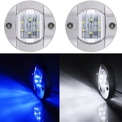 Dc V Marine Boat Transom Led Stern Light Round Abs Plastic Led Tail