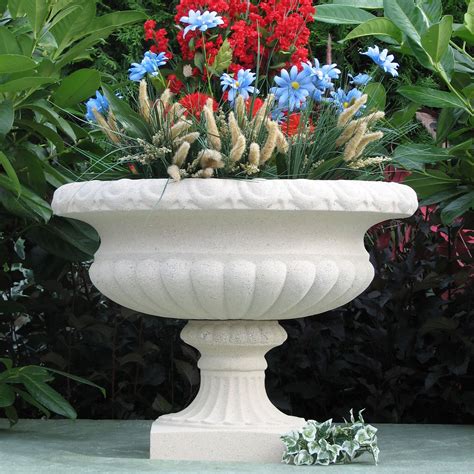 Beautiful Garden Urn Made In America Sandstone Landscaping Pottery 5