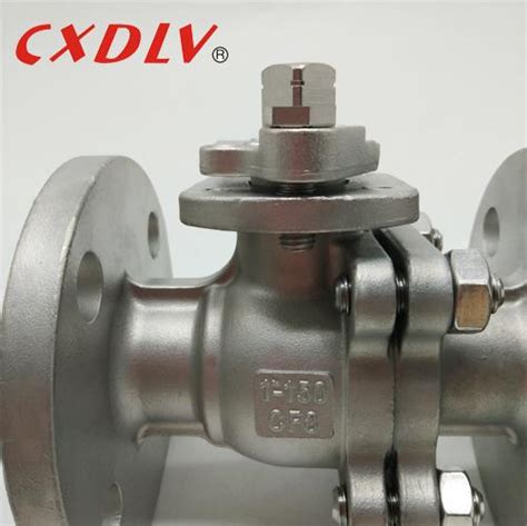 Pn16 Stainless Steel Flanged Ball Valve Dn50 Handle Ss304 Ss316 Wcb