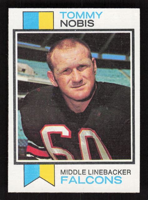 1973 Topps Set Break 385 Tommy Nobis Atlanta Falcons EBay