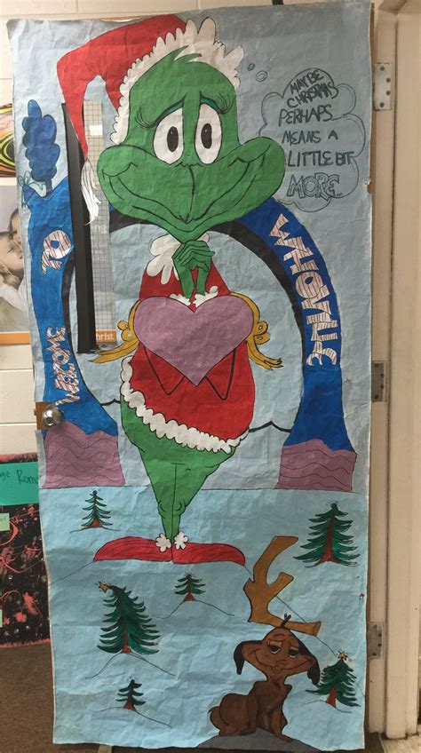 Grinch Door Covering December 2016 Christmas Classroom Door