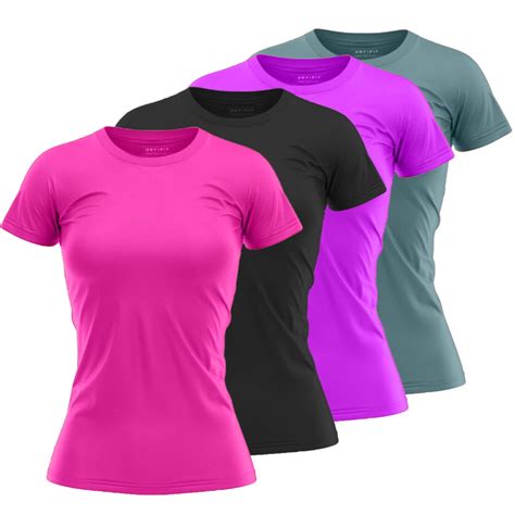 Kit 3 Camiseta Dry Fit Feminina Academia Corrida Esporte Casual Faz A