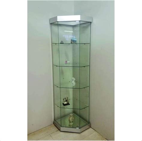 Corner Wall Display Glass Cabinet Mod VM2006ATC SILVER Amazon Co