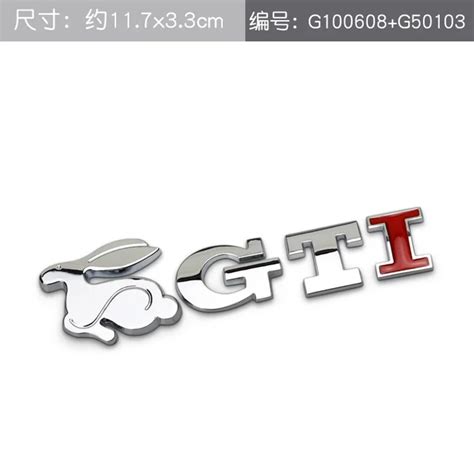 Buy Silver Chrome Metal Evil Rabbit Gti Refitting Car