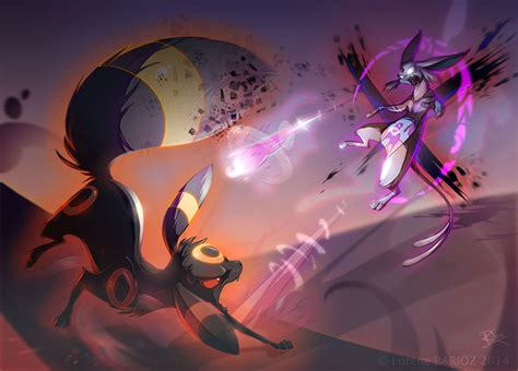 Espeon vs Umbreon by Dragibuz on DeviantArt