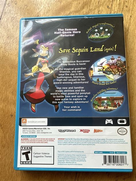 Shantae Half Genie Hero Nintendo Wii U Ebay