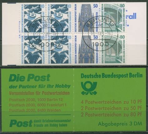 Berlin Markenheftchen 1989 Sehenswürdigkeiten SWK MH 14 BERLIN Stempel