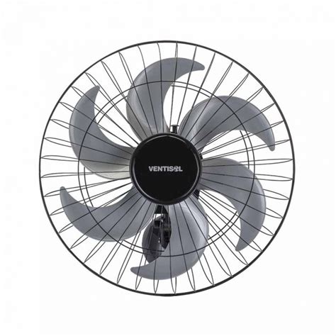 Ventilador Oscilante De Parede Steel Cm Preto Premium Ventisol Na