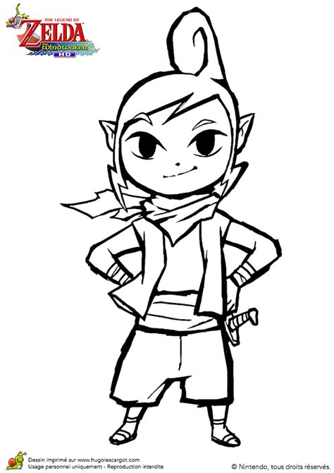 Coloriage Zelda Wind Waker Tetra