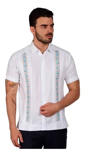 Guayabera Yucateca Bordada En Lino Mod Akil Env O Gratis