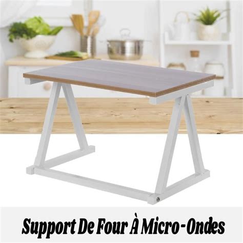 Support de four à micro ondes à 2 niveaux de stockage en forme de A de