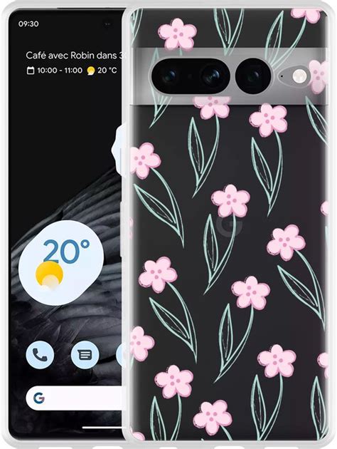 Cazy Hoesje Geschikt Voor Google Pixel Pro Roze Bloemetjes Bol