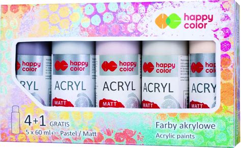 Happy Color Farby Akrylowe Farba Zestaw Mat 4 1 1541429851 Ceny I