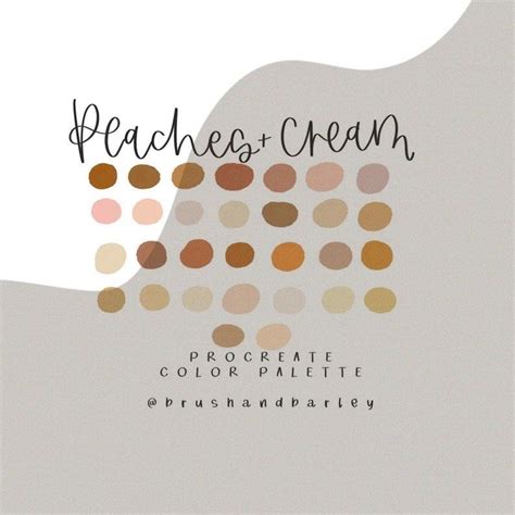 Peaches And Cream Color Palette For Procreate This Is A Handpicked