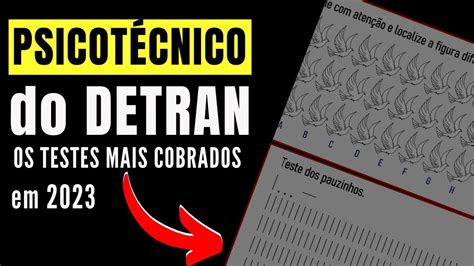 Psicotecnico Detran Testes De Aten O Exames Psicol Gicos