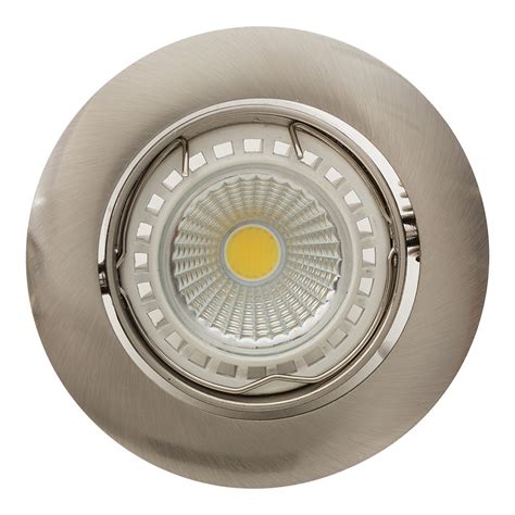 Eurolux Tilt Curved Rim Down Light Mm Diameter Satin Chrome