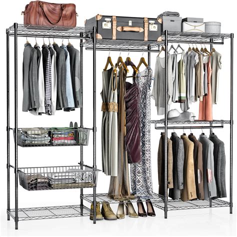 Vipek 5 Tiers Wire Garment Rack Heavy Duty Clothes Rack Big Size