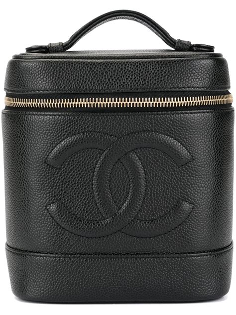 Chanel Pre Owned Cc Stitch Vanity Bag Farfetch