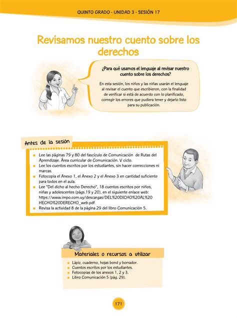 PDF Revisamos Nuestro Cuento Sobre Los Derechos Minedu Lee Los