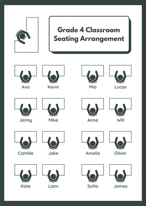 Classroom Seating Chart Template Free