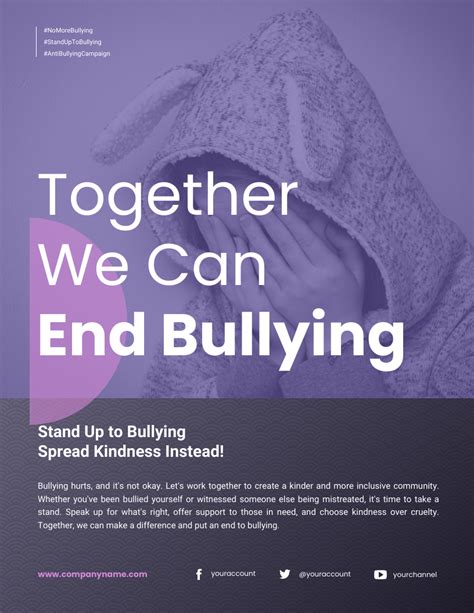 Free, Printable Anti-bullying Campaign Poster Templates, 50% OFF