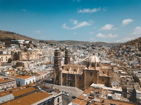 Free Photo Aerial Shot Of The Cathedral In Zacatecas Mexico Under A