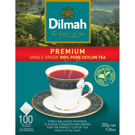 Dilmah Premium Single Origin 100 Pure Ceylon Tea Bags 100pk