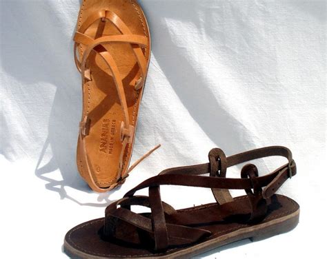 Ananias Greek Sandals Roman Grecian Handmade Leather Etsy