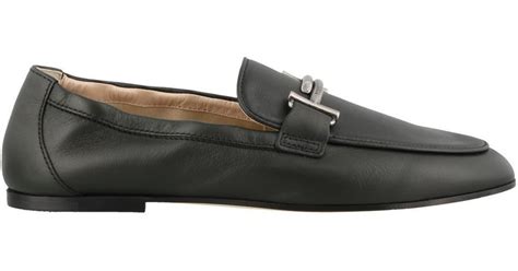 Lyst Tods Double T Loafers In Black