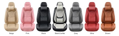 Tinraiyang Car Seat Covers Front Pair Breathable Leather Automotive Front Seat