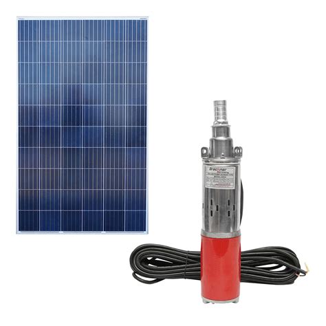 Pompa Apa Submersibila 24V 250W 2m3 H D80mm Cu Panou Solar