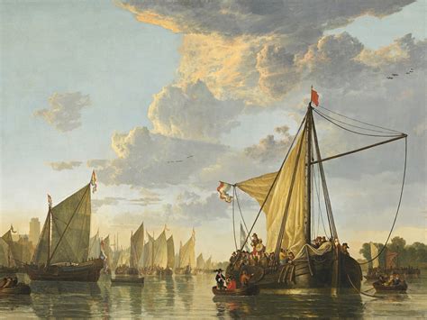 壁紙1600x1200絵画船セーリングAelbert Cuyp The Maas at Dordrechtダウンロード写真