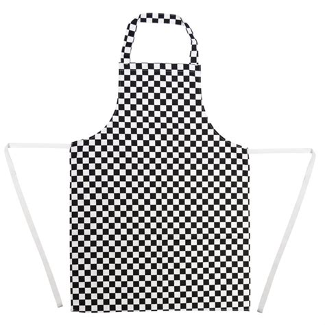 Whites Bib Apron Black And White Check A275 Buy Online At Nisbets