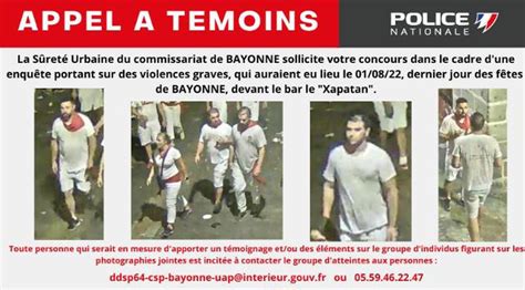 Bayonne la police lance un avis de recherche suite à une rixe dans la