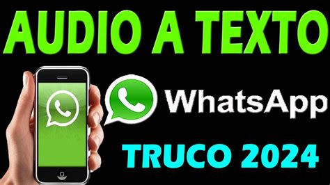 Como Transcribir Un Audio De Whatsapp A Texto Bien Explicado Youtube