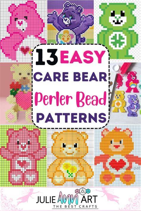 Easy Care Bear Perler Beads Patterns Julie Ann Art