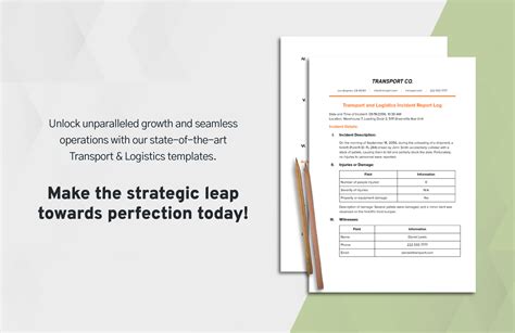 Transport And Logistics Incident Report Log Template In Pdf Word