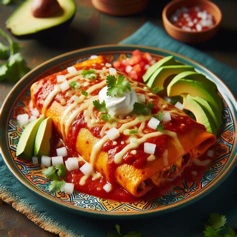 Premium Photo | Enchiladas Mexican food image