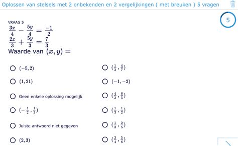 Oplossen Van Stelsels Van Vergelijkingen Oefeningen