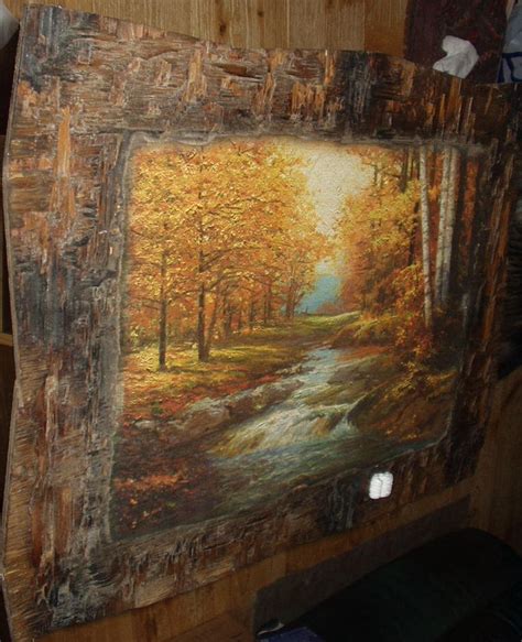 Autumn Leaves Robert Wood Artist Large Oil Painting Dated 1959 Heavy 30 ...