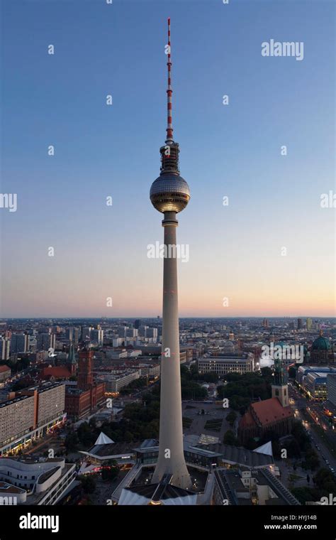 View From The Hotel Park Inn On Alexanderplatz With Tv Tower Berlin