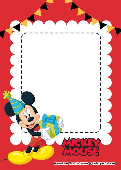 Free Printable Mickey Mouse Invitation Templates Mickey Mouse