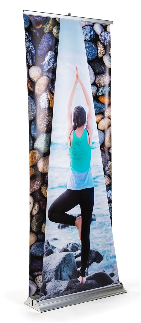 Dual Layer 3d Roller Banner Display Pyramid Front Panel