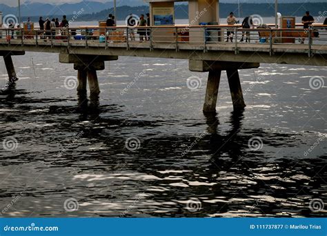 Edmonds Pier Fishing And Crabbing Editorial Photography Image Of Pass