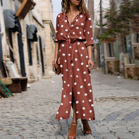 Clearance Sale Beshee Spring Summer Dresses For Women 2024 Summer Polka Dot Print Maxi Dress