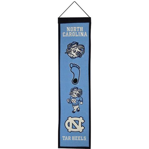 North Carolina Tar Heels Logo Evolution Heritage Banner Palm Beach Autographs Llc